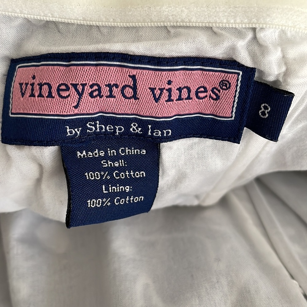 Vineyard Vines strapless nautical/beachy dress-size 8, above knee-blue/white - Picture 3 of 4